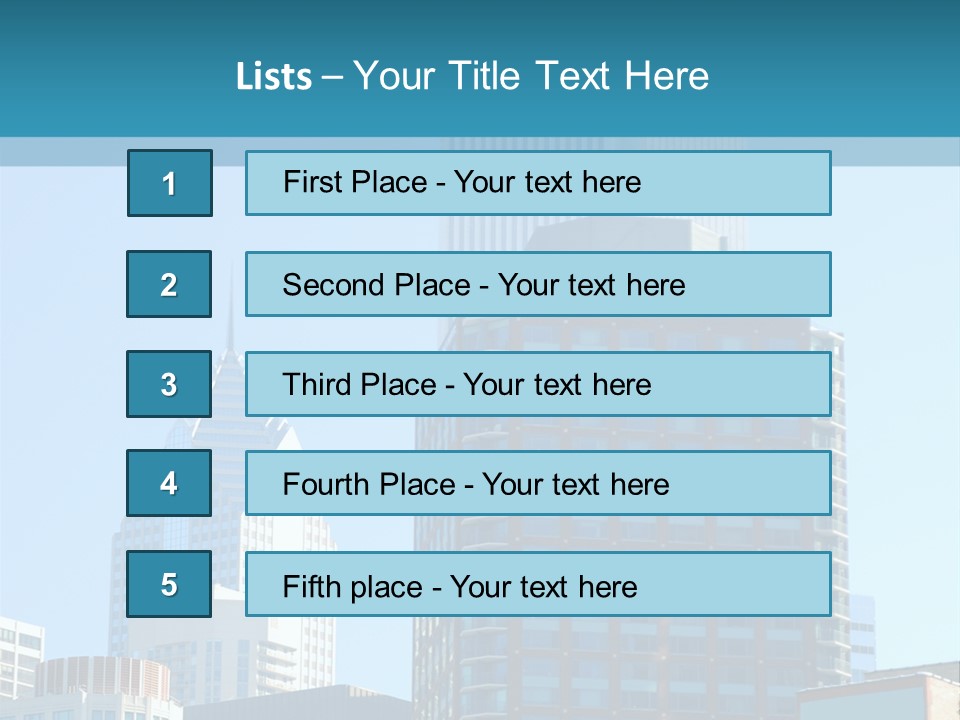 Skyscrapers In Downtown Chicago PowerPoint Template