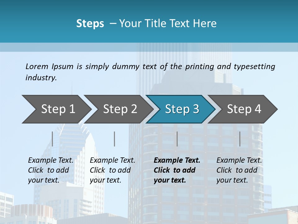 Skyscrapers In Downtown Chicago PowerPoint Template