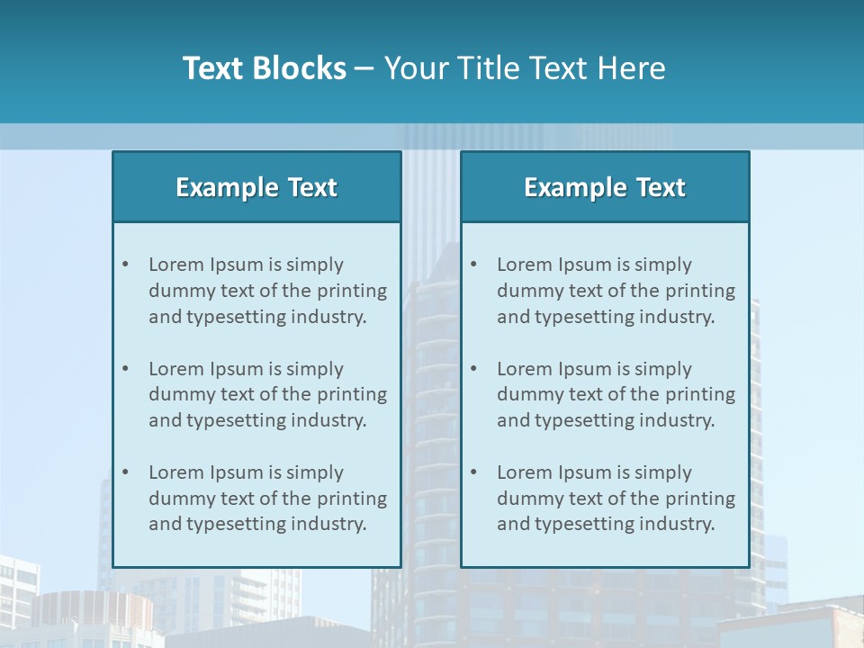 Skyscrapers In Downtown Chicago PowerPoint Template
