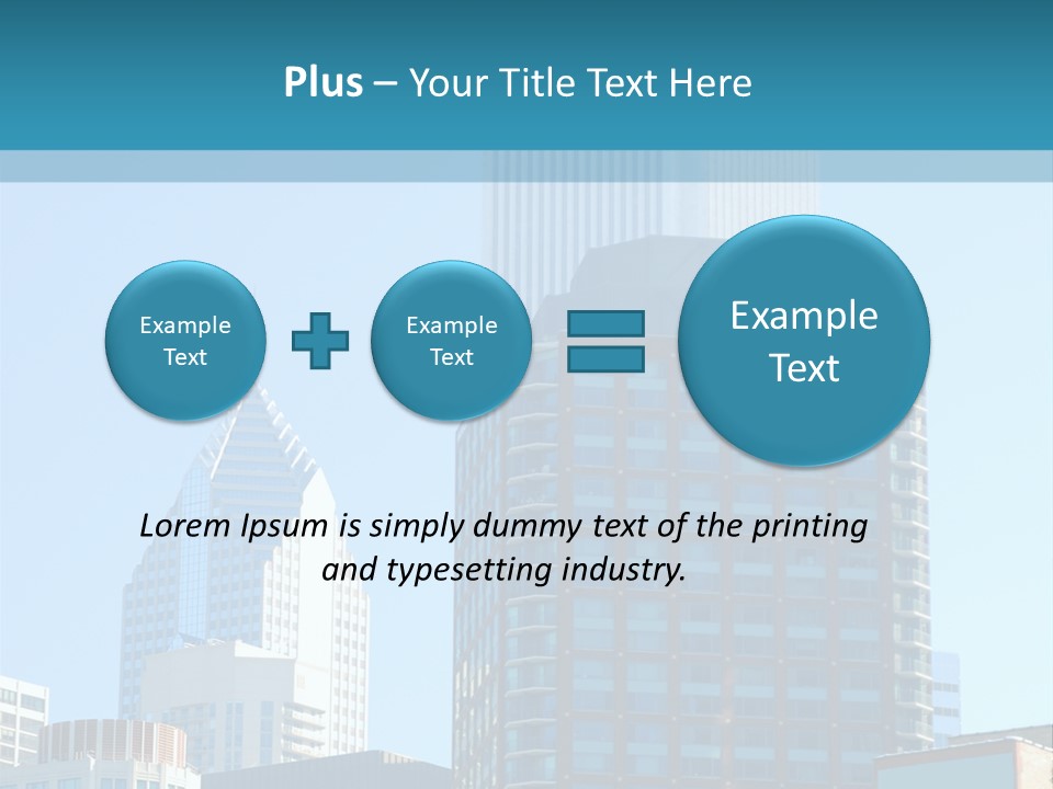 Skyscrapers In Downtown Chicago PowerPoint Template