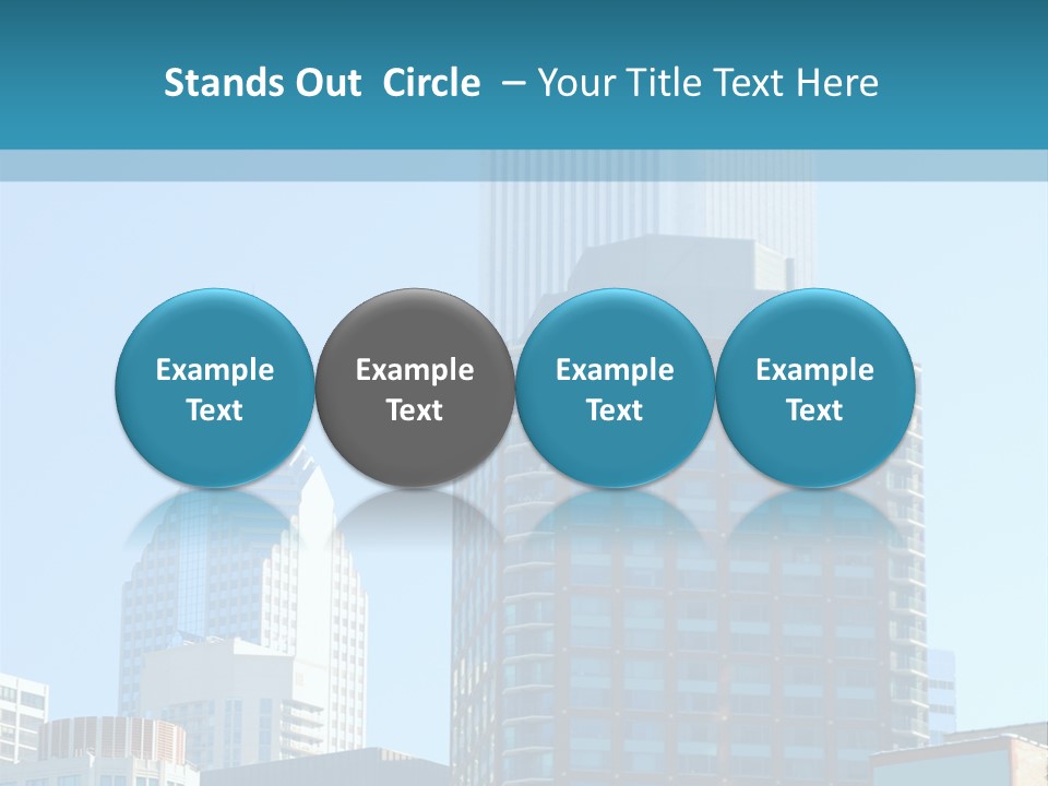 Skyscrapers In Downtown Chicago PowerPoint Template