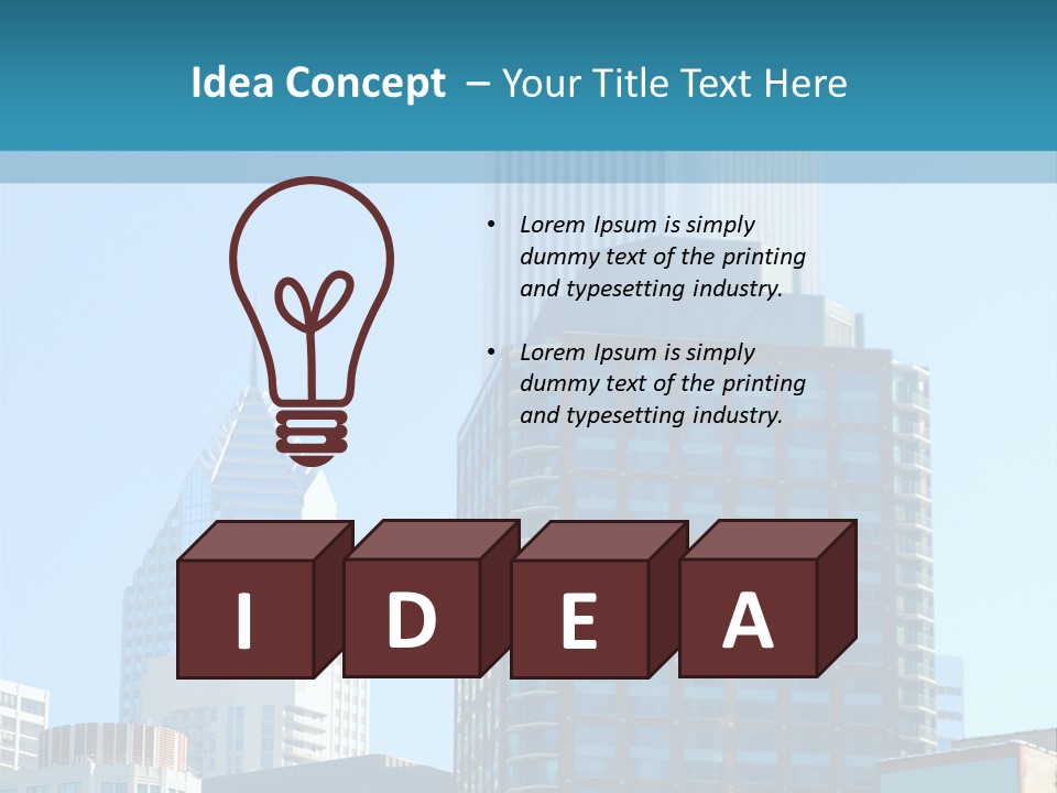 Skyscrapers In Downtown Chicago PowerPoint Template