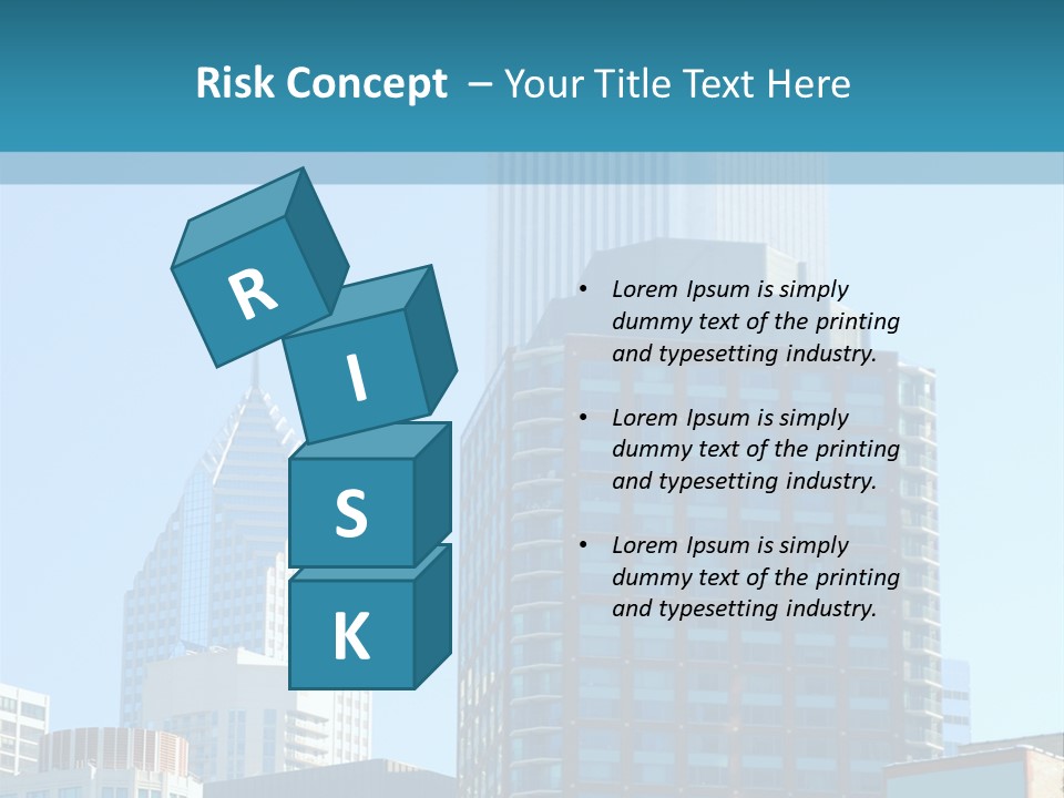 Skyscrapers In Downtown Chicago PowerPoint Template