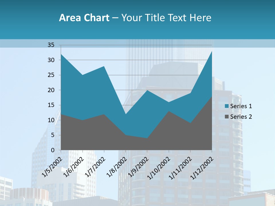 Skyscrapers In Downtown Chicago PowerPoint Template