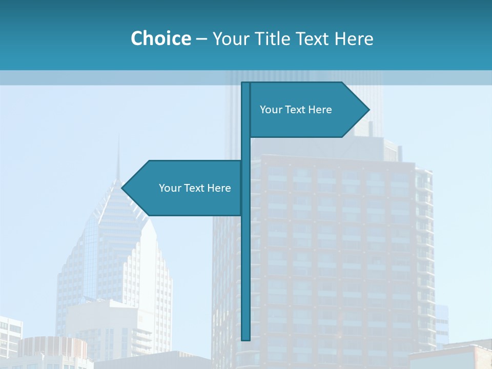 Skyscrapers In Downtown Chicago PowerPoint Template
