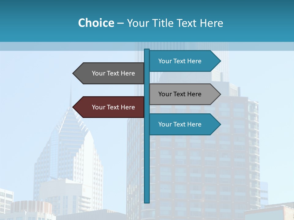 Skyscrapers In Downtown Chicago PowerPoint Template