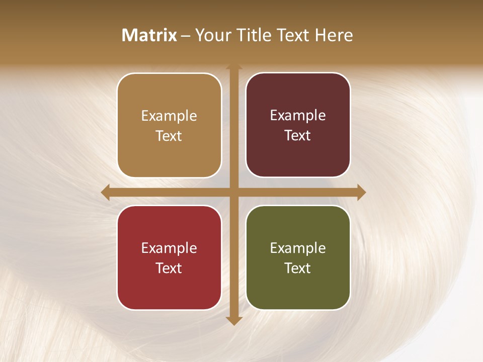 Long Blond Human Hair Close-Up PowerPoint Template