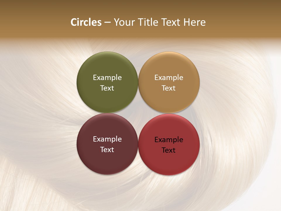 Long Blond Human Hair Close-Up PowerPoint Template
