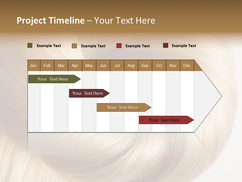 Long Blond Human Hair Close-Up PowerPoint Template