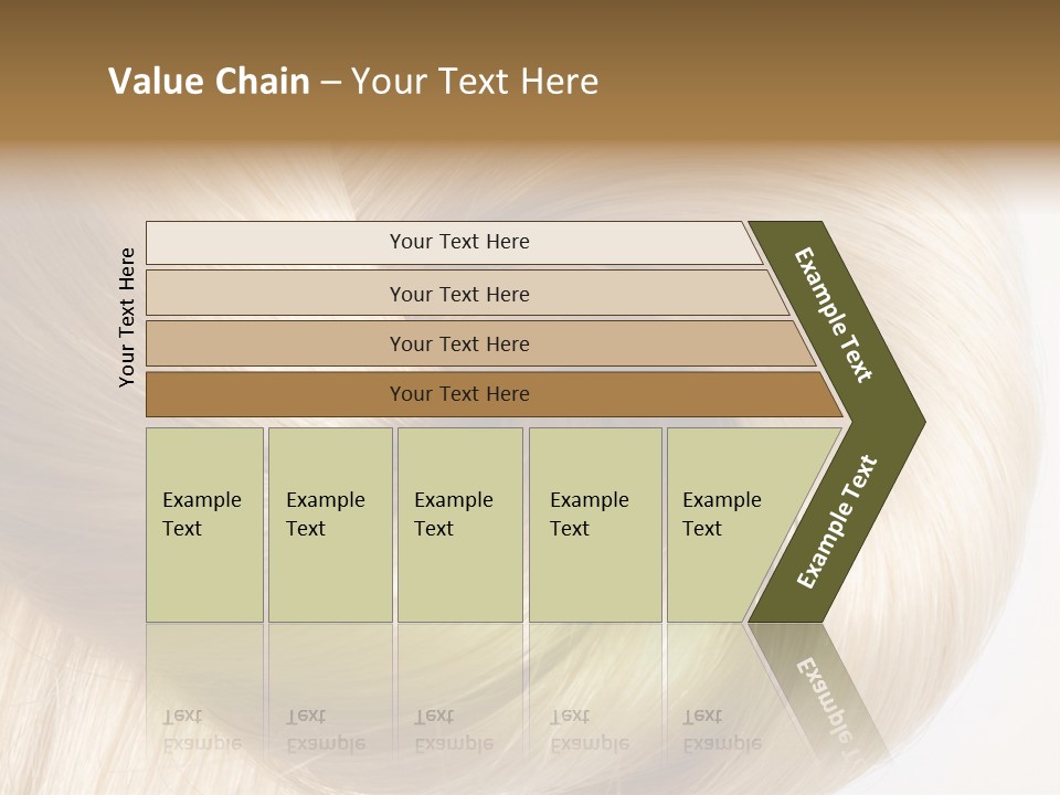 Long Blond Human Hair Close-Up PowerPoint Template