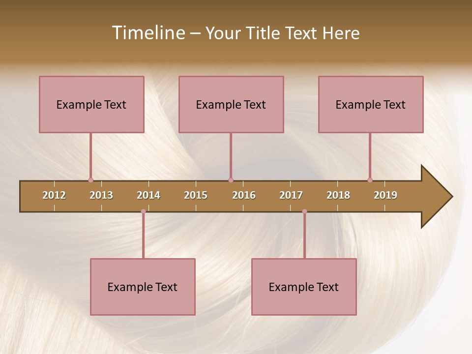 Long Blond Human Hair Close-Up PowerPoint Template