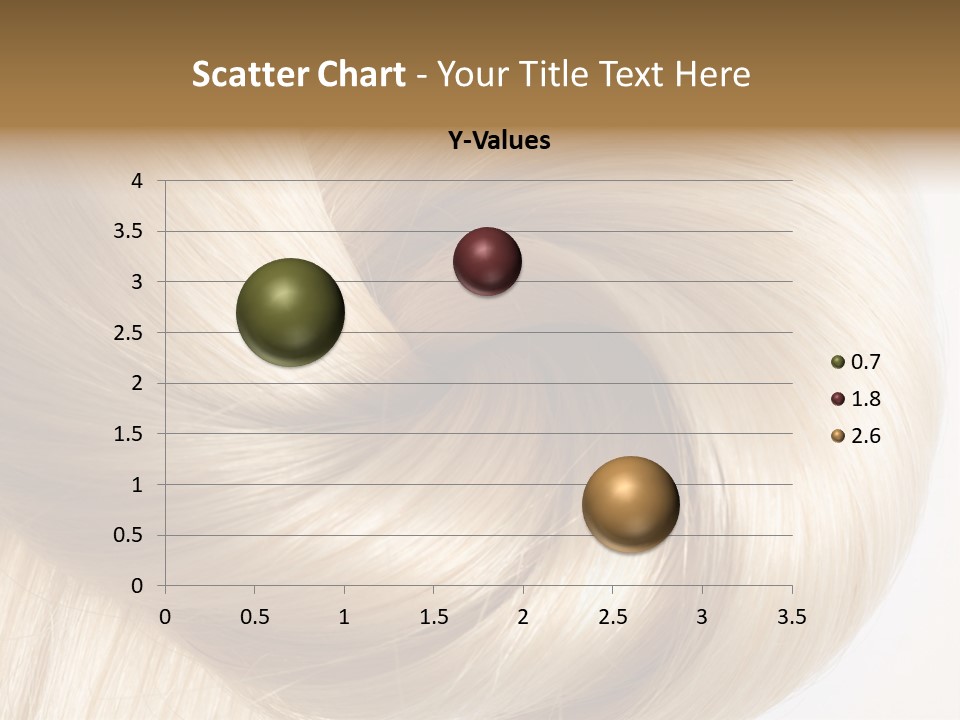 Long Blond Human Hair Close-Up PowerPoint Template