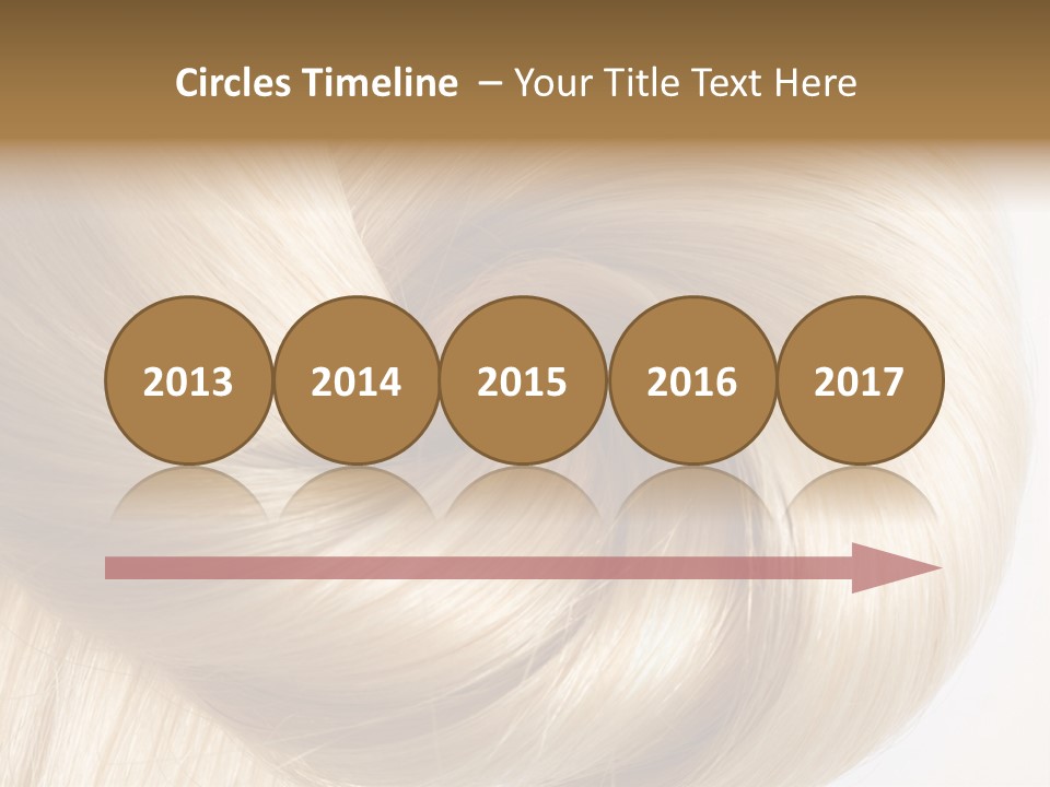 Long Blond Human Hair Close-Up PowerPoint Template