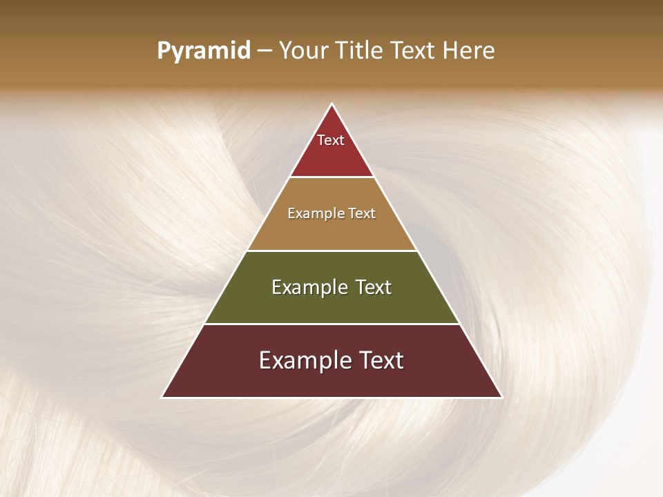 Long Blond Human Hair Close-Up PowerPoint Template