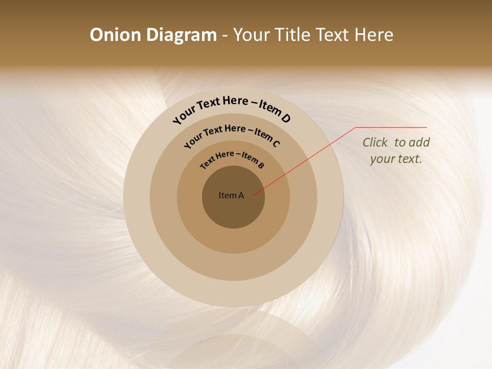 Long Blond Human Hair Close-Up PowerPoint Template