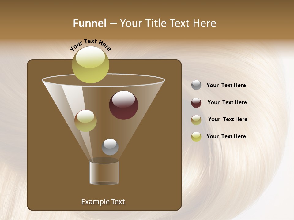 Long Blond Human Hair Close-Up PowerPoint Template