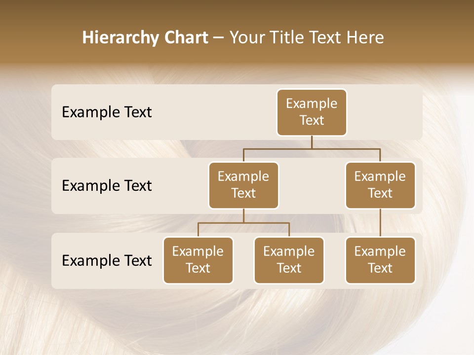 Long Blond Human Hair Close-Up PowerPoint Template