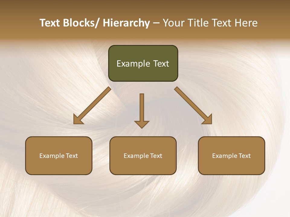 Long Blond Human Hair Close-Up PowerPoint Template