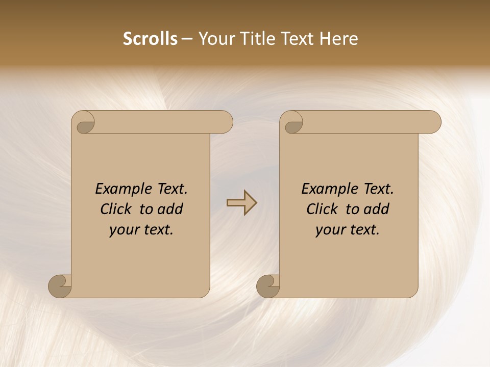 Long Blond Human Hair Close-Up PowerPoint Template