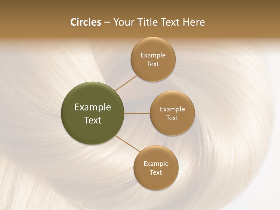 Long Blond Human Hair Close-Up PowerPoint Template