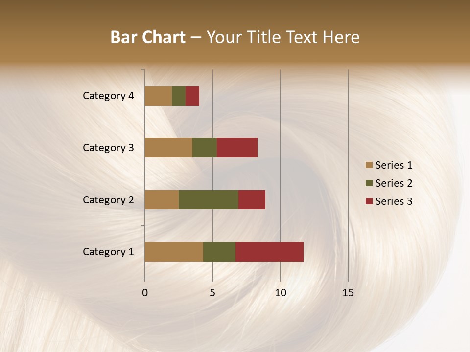 Long Blond Human Hair Close-Up PowerPoint Template