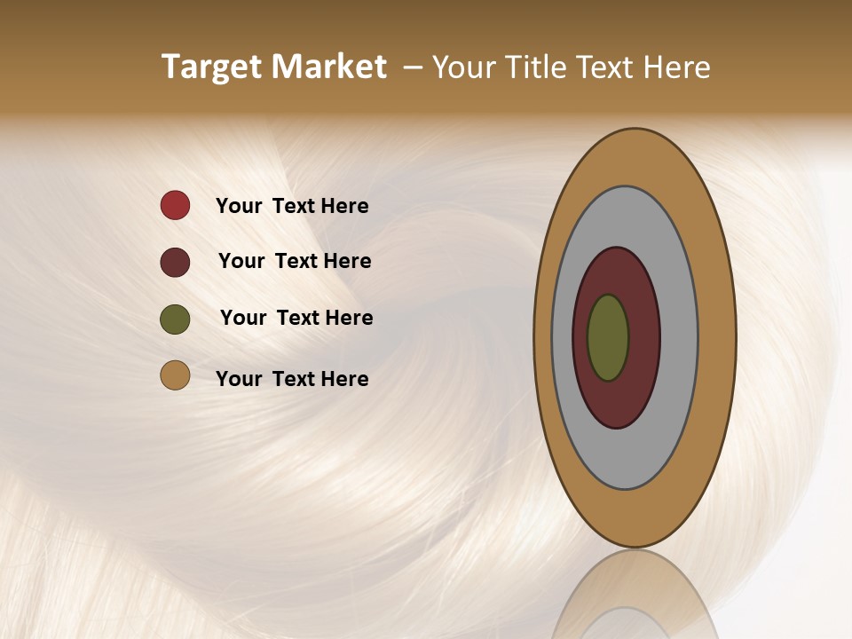 Long Blond Human Hair Close-Up PowerPoint Template