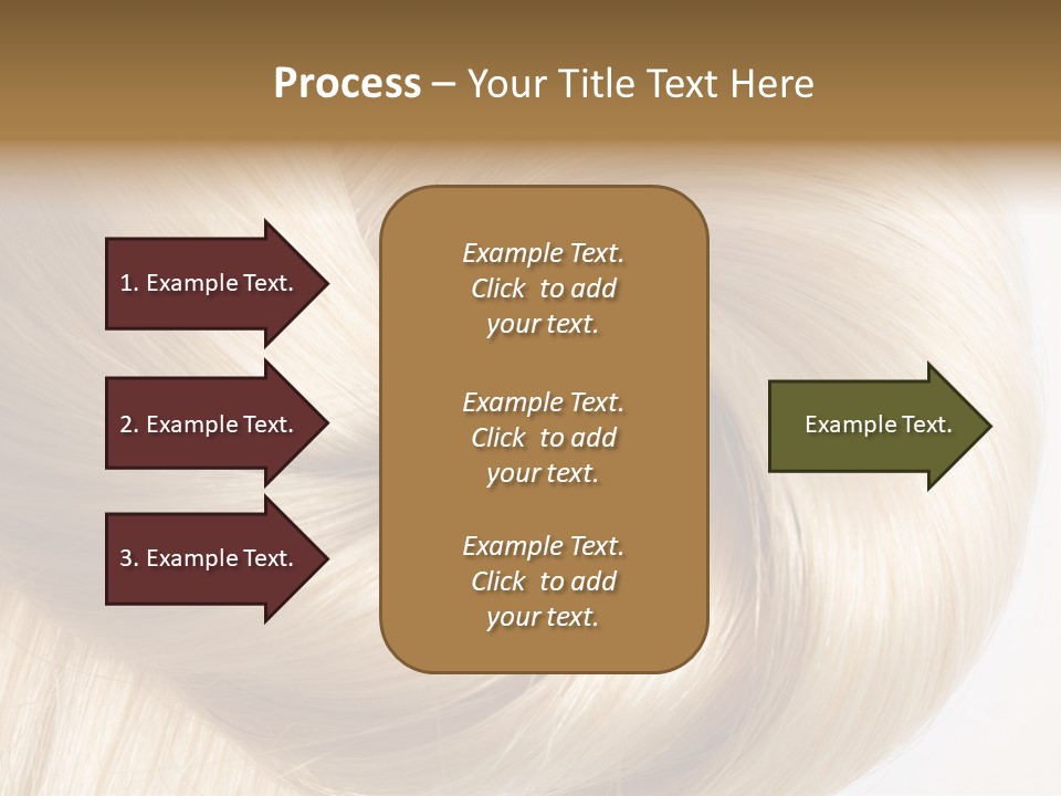 Long Blond Human Hair Close-Up PowerPoint Template