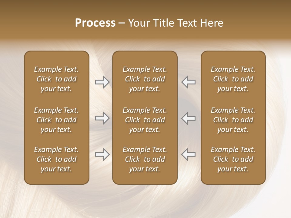 Long Blond Human Hair Close-Up PowerPoint Template