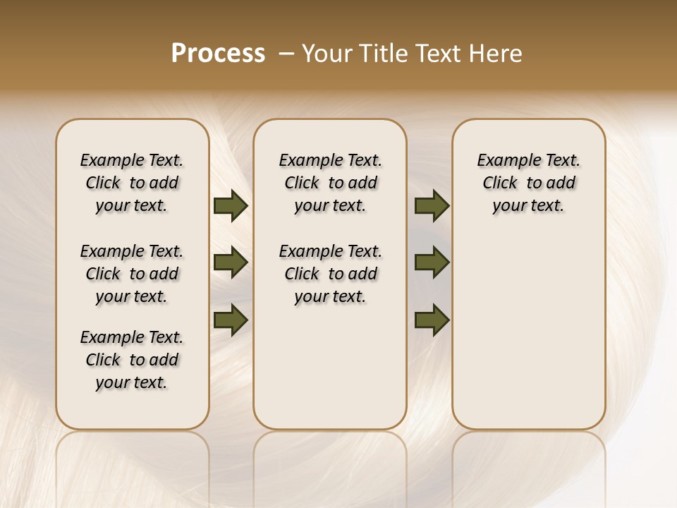 Long Blond Human Hair Close-Up PowerPoint Template