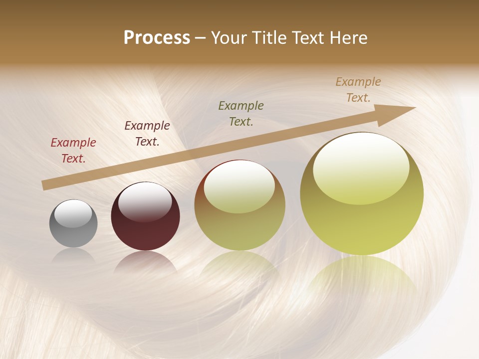 Long Blond Human Hair Close-Up PowerPoint Template
