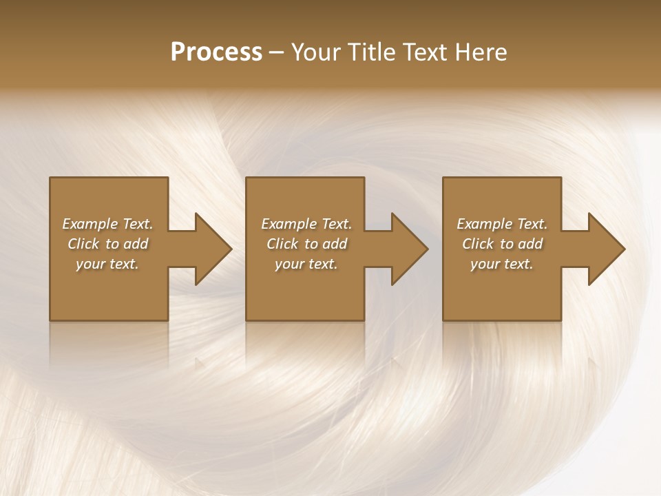 Long Blond Human Hair Close-Up PowerPoint Template