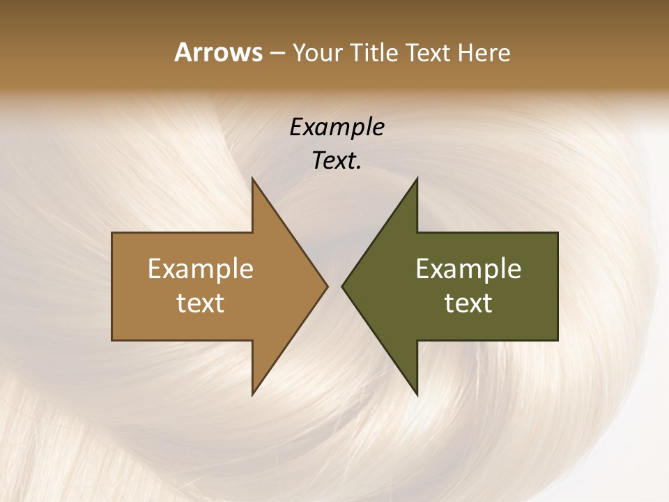 Long Blond Human Hair Close-Up PowerPoint Template