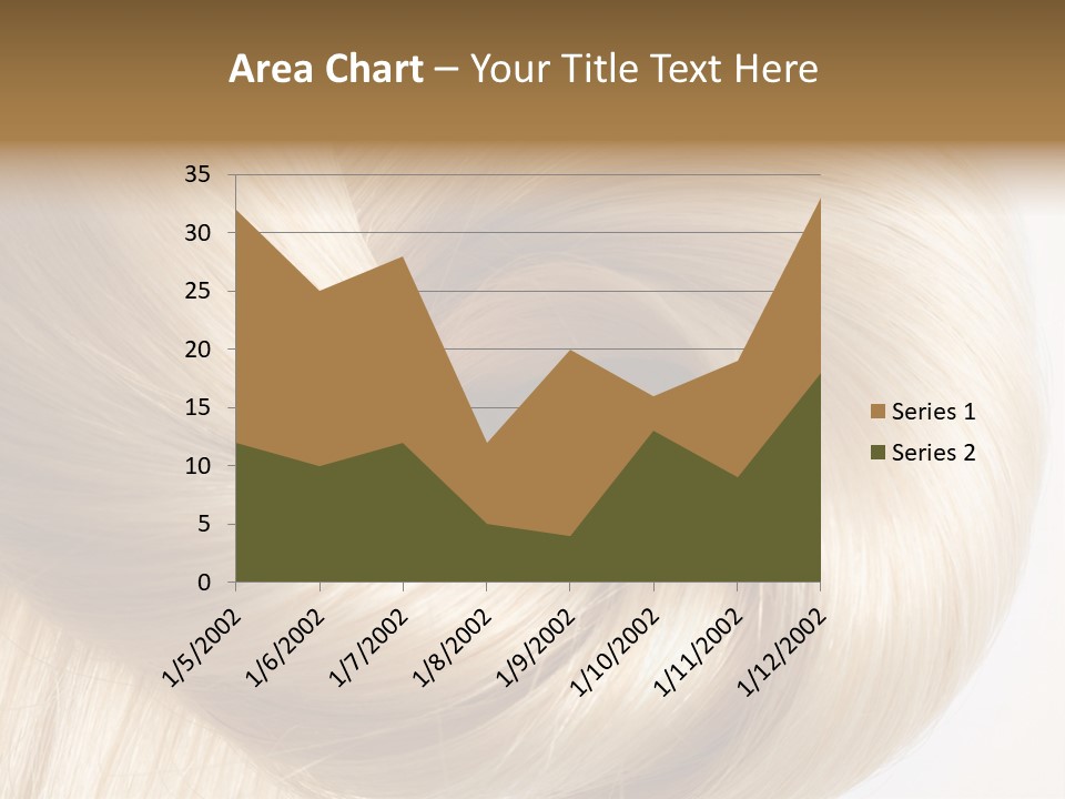 Long Blond Human Hair Close-Up PowerPoint Template