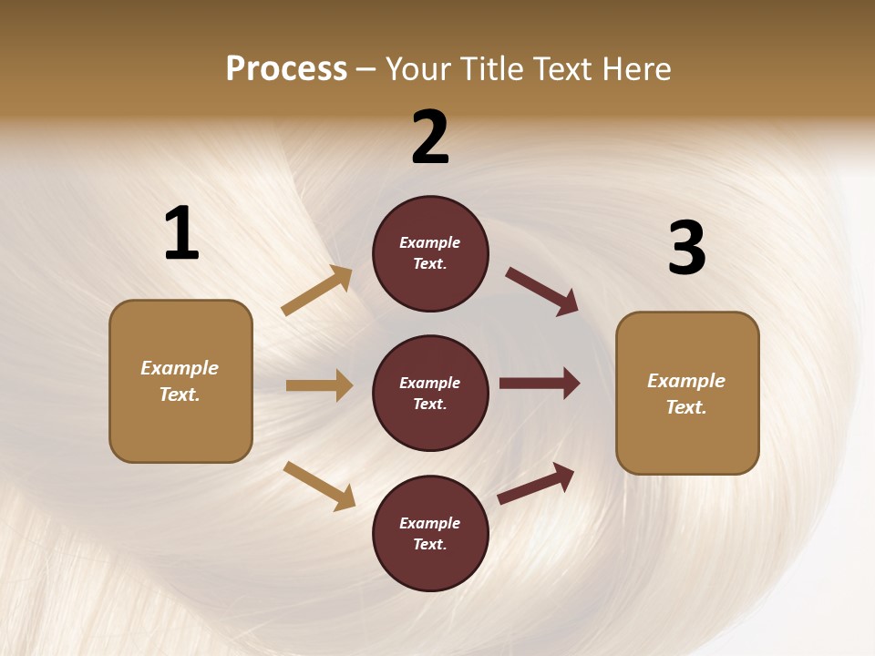 Long Blond Human Hair Close-Up PowerPoint Template