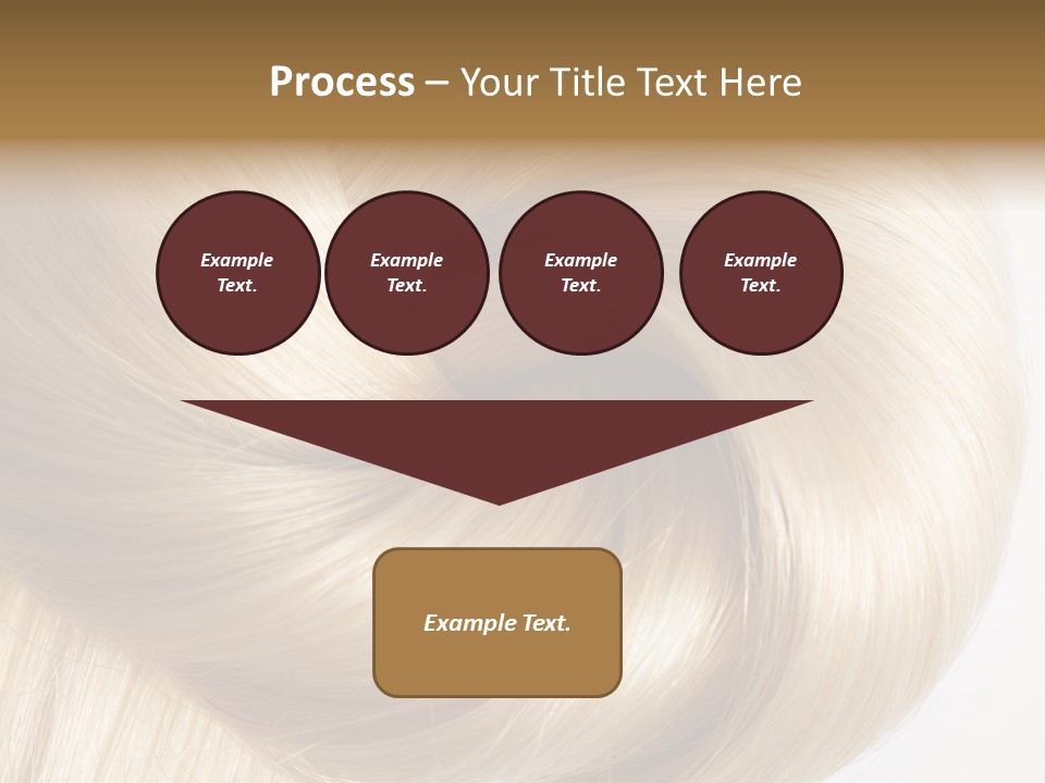 Long Blond Human Hair Close-Up PowerPoint Template