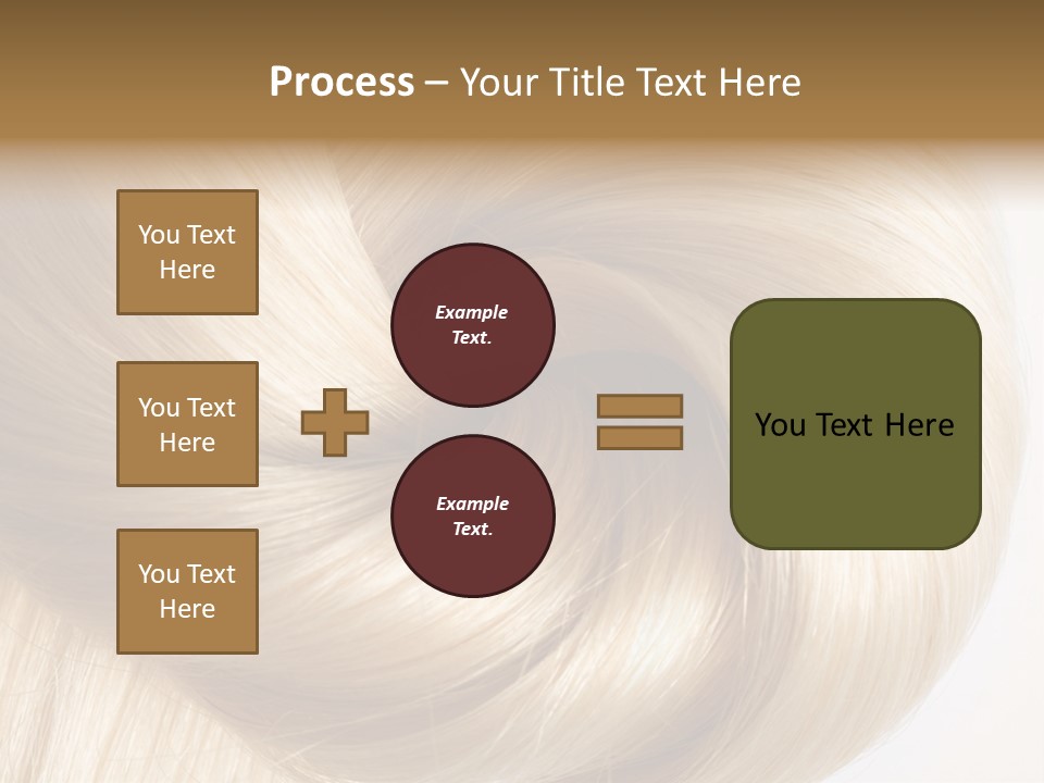 Long Blond Human Hair Close-Up PowerPoint Template