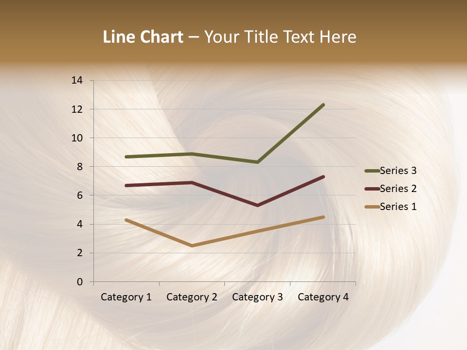 Long Blond Human Hair Close-Up PowerPoint Template