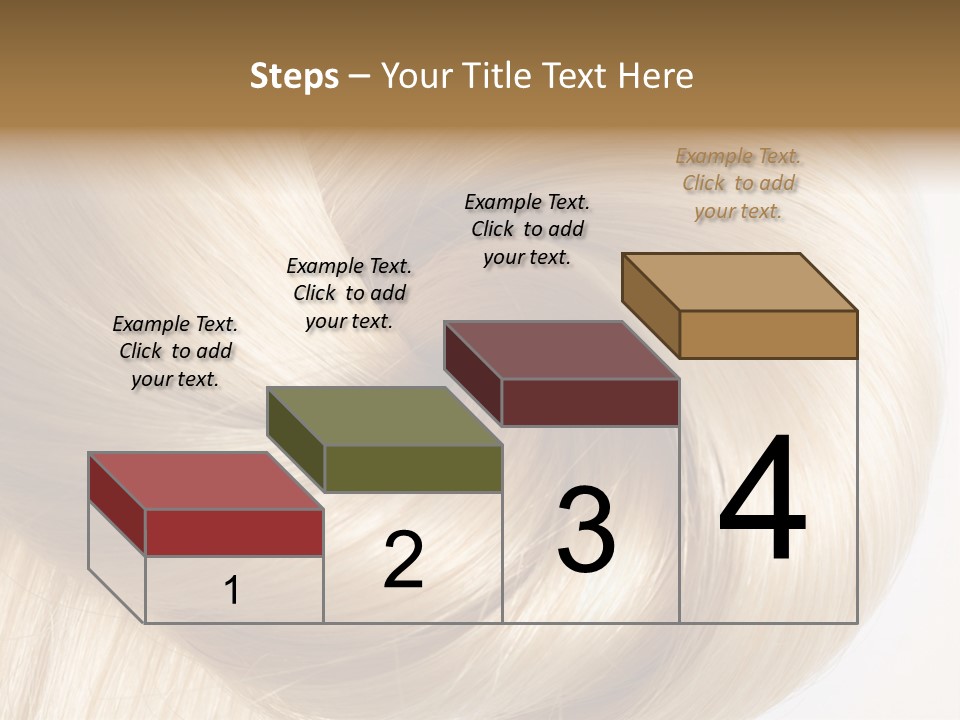 Long Blond Human Hair Close-Up PowerPoint Template