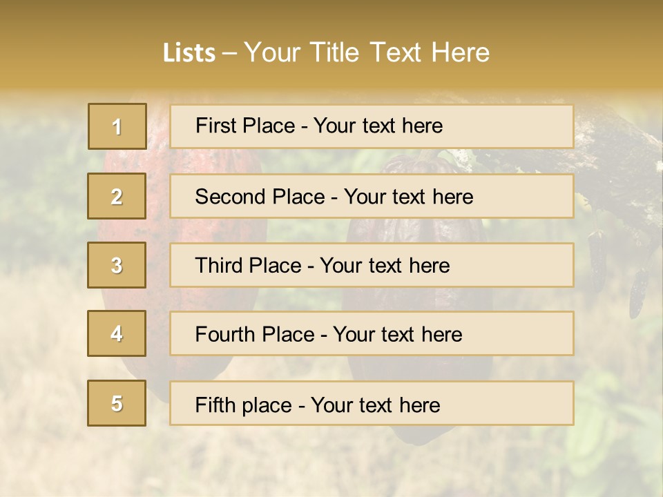 A Cocoa Plant Hanging From A Tree In A Forest PowerPoint Template