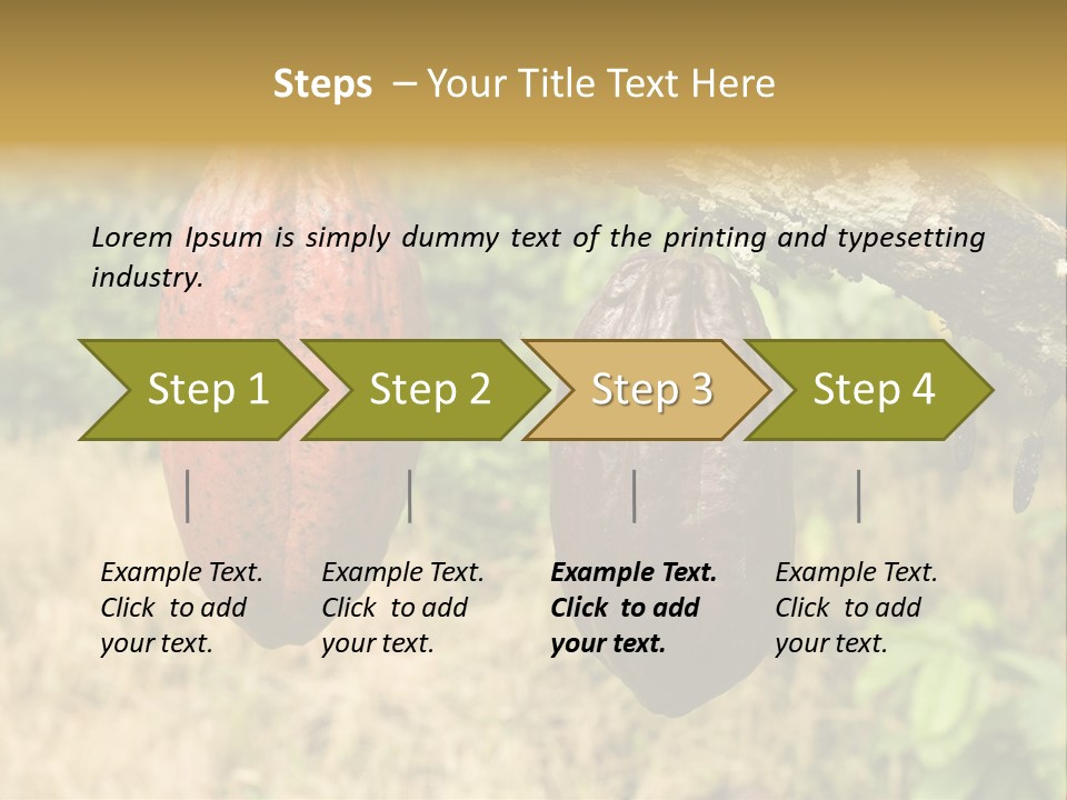 A Cocoa Plant Hanging From A Tree In A Forest PowerPoint Template