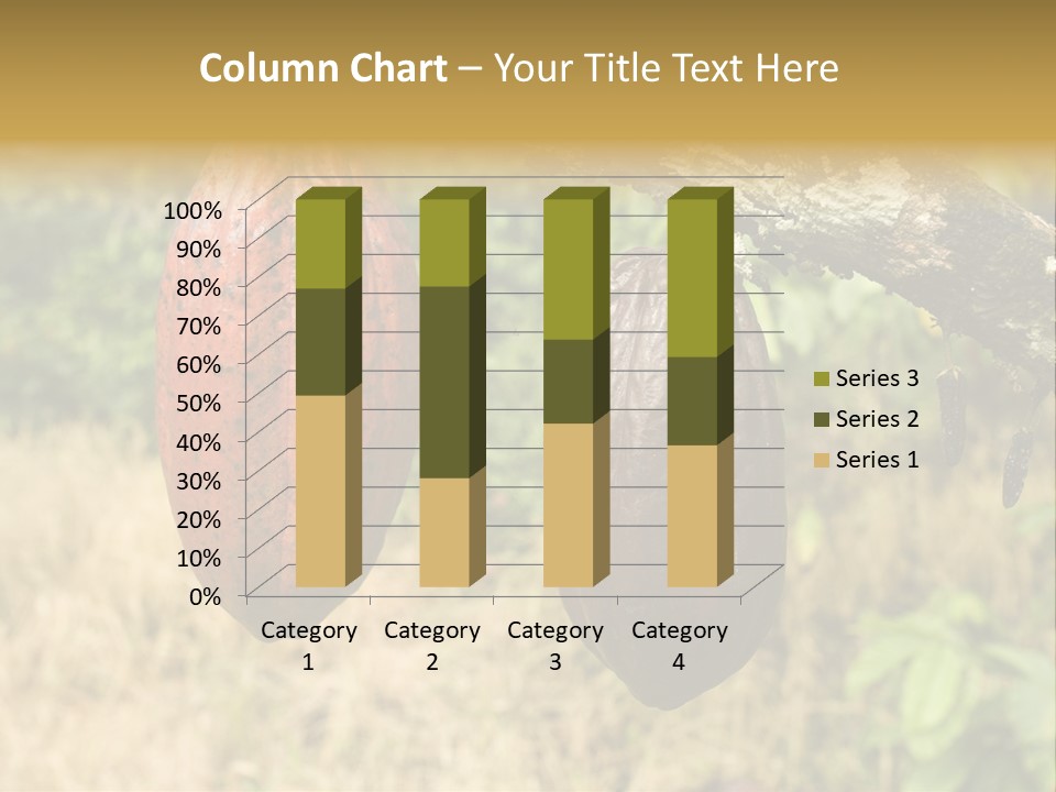 A Cocoa Plant Hanging From A Tree In A Forest PowerPoint Template