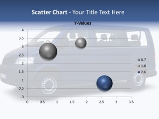 A Blue Van Is Shown With A White Background PowerPoint Template