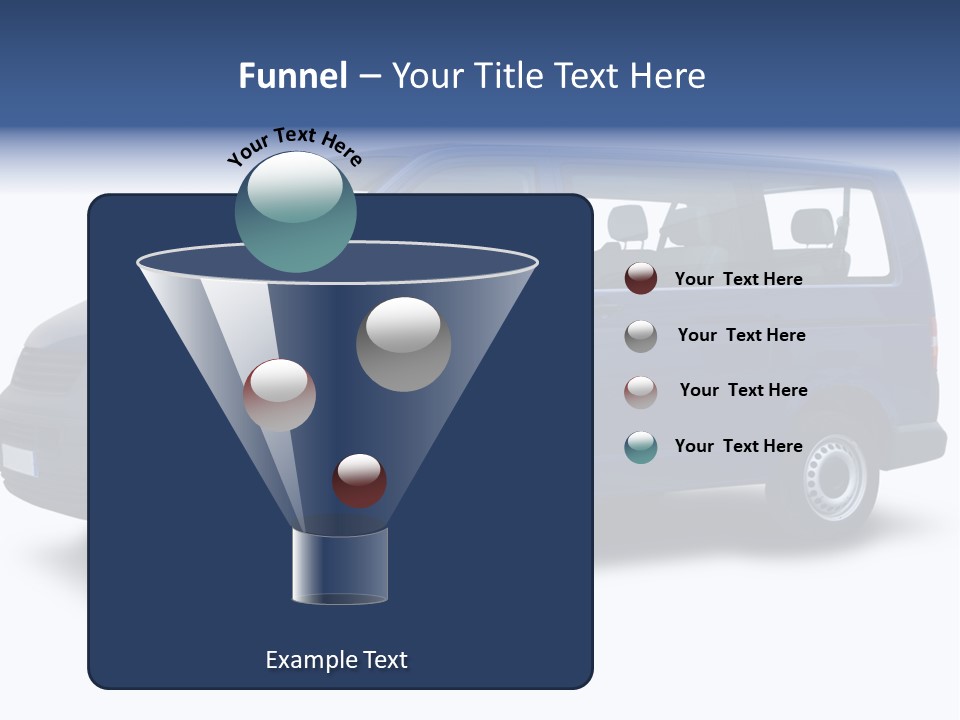 A Blue Van Is Shown With A White Background PowerPoint Template