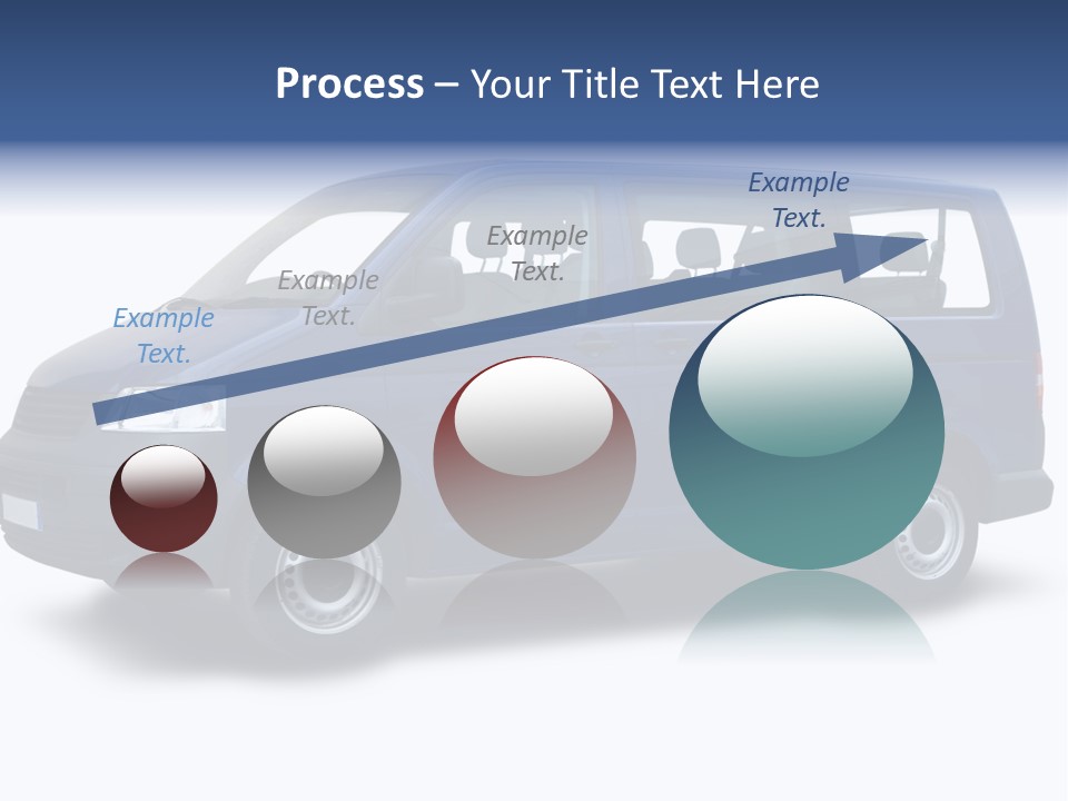 A Blue Van Is Shown With A White Background PowerPoint Template