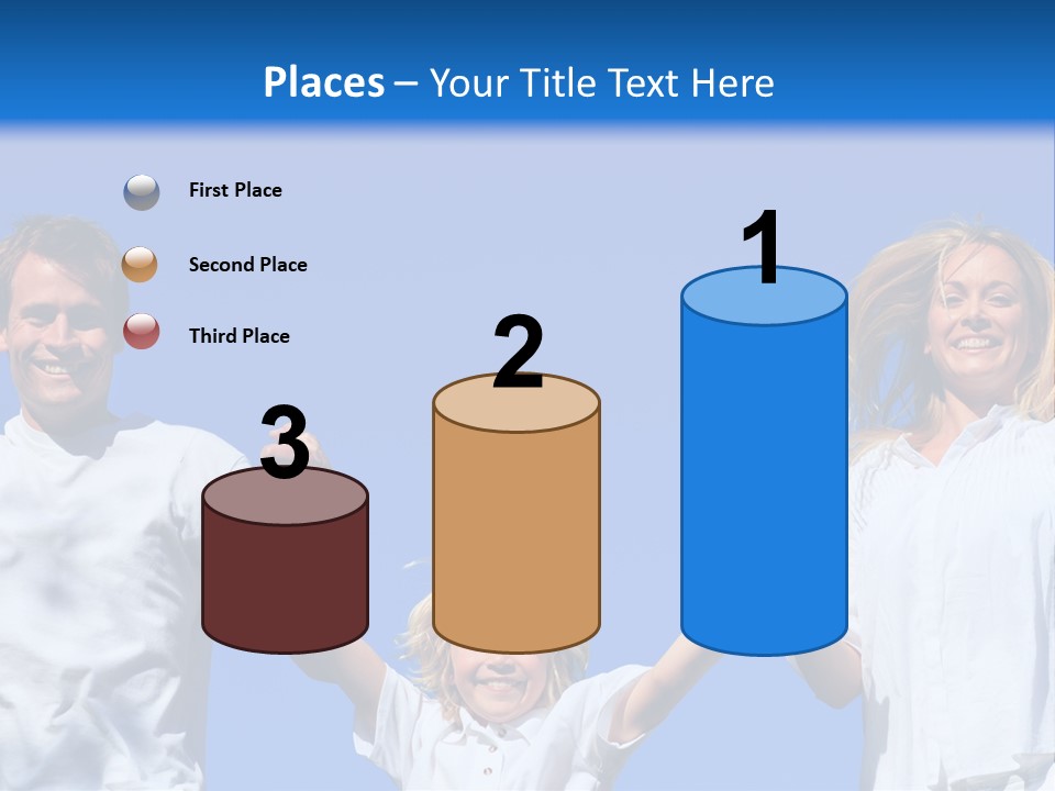 A Family Is Holding Their Hands Up In The Air PowerPoint Template