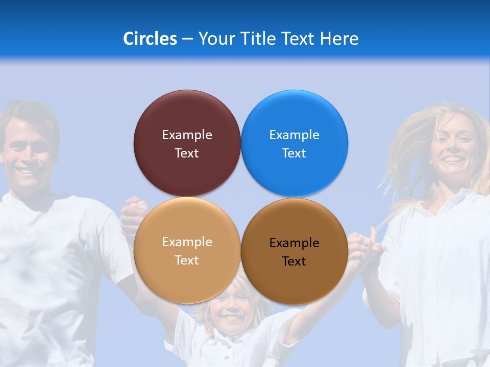 A Family Is Holding Their Hands Up In The Air PowerPoint Template