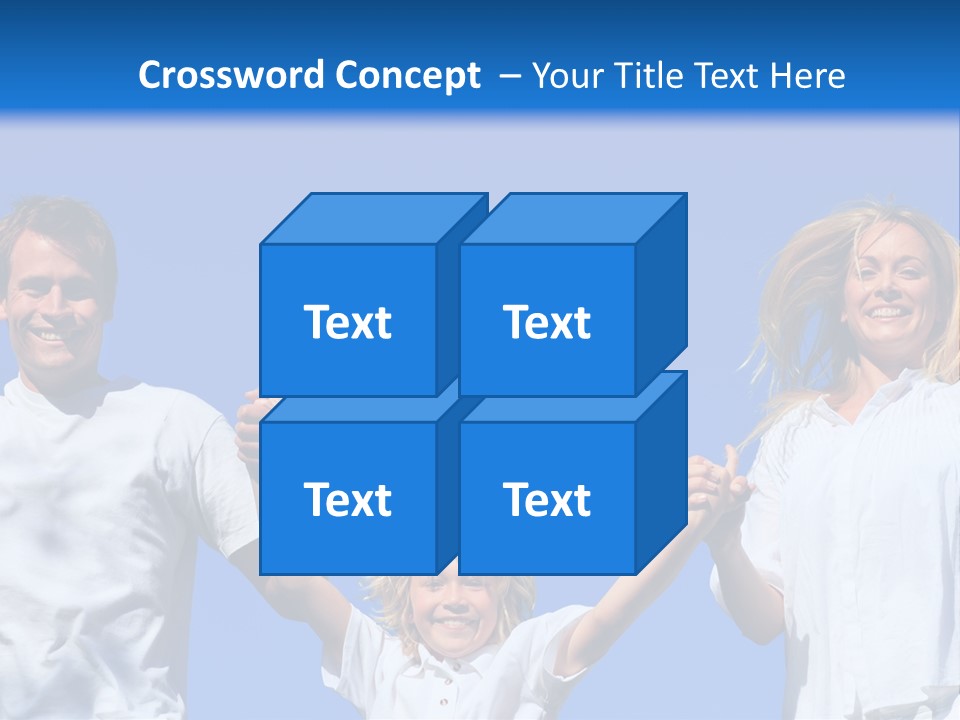 A Family Is Holding Their Hands Up In The Air PowerPoint Template