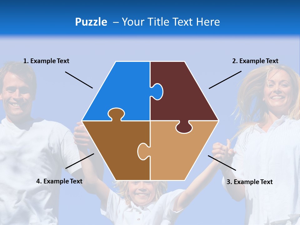 A Family Is Holding Their Hands Up In The Air PowerPoint Template