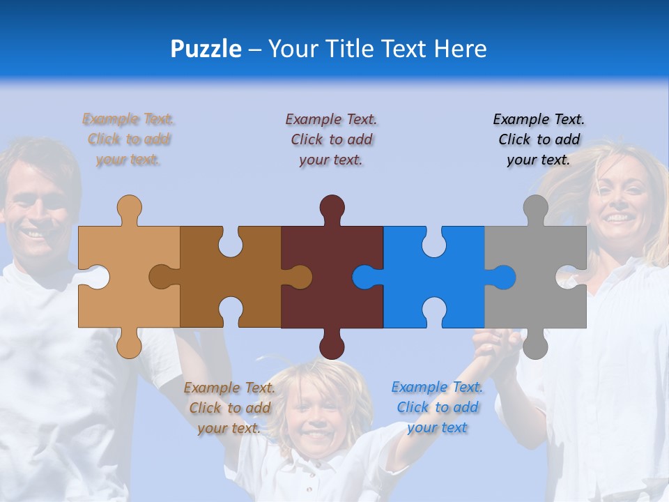 A Family Is Holding Their Hands Up In The Air PowerPoint Template