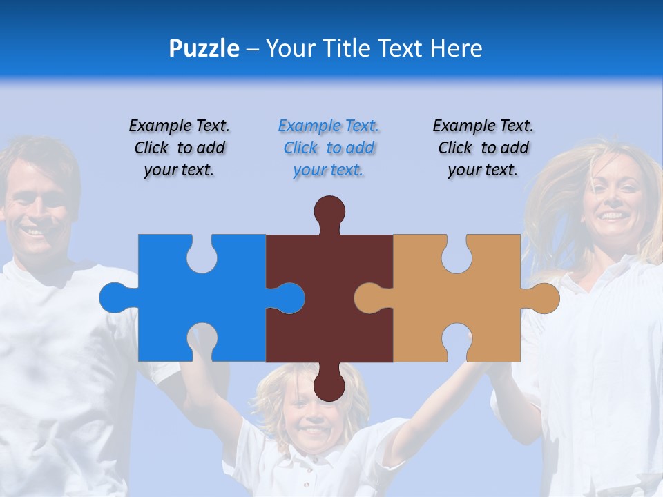 A Family Is Holding Their Hands Up In The Air PowerPoint Template